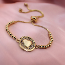 Load image into Gallery viewer, Gold Heart Bracelet
