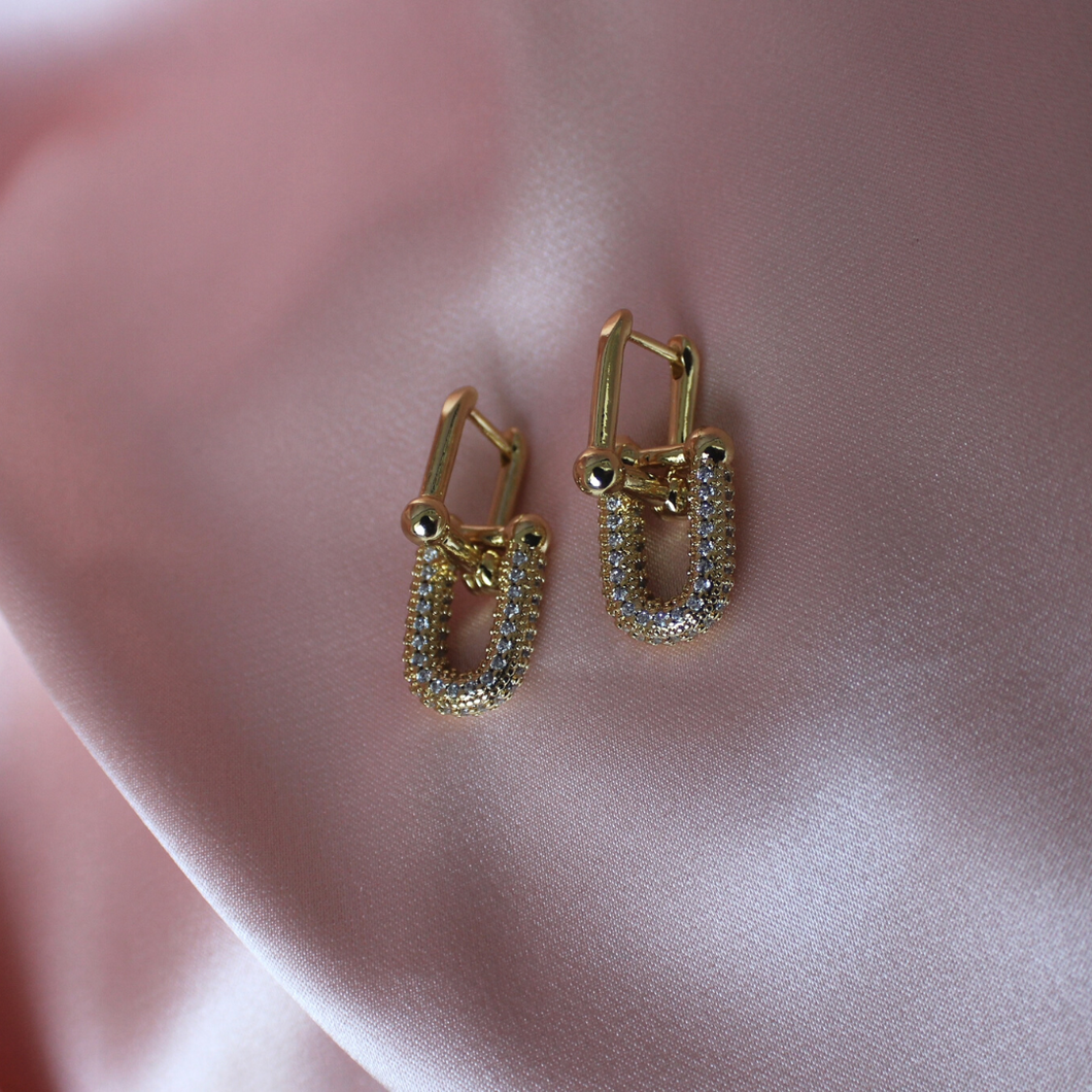 Shiny Lock Earrings