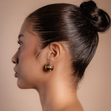 Load image into Gallery viewer, Gold Chunky Moon Earrings
